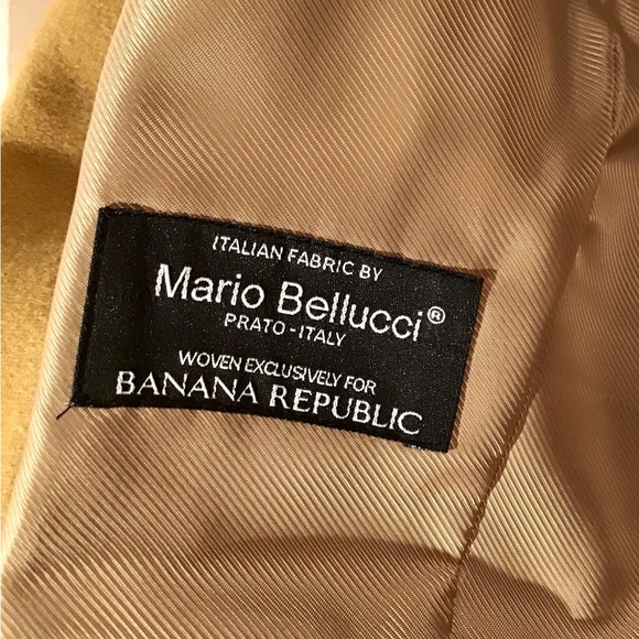 BANANA REPUBLIC, Mario Bellucci, Petite Italian Melton TopCoat, 3/4, Camel, XS - Picture 6 of 8